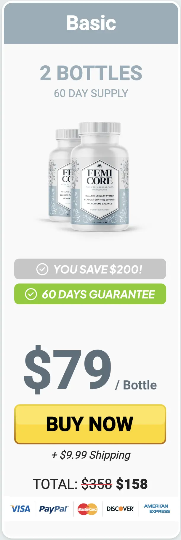 FemiCore basic package pricing image